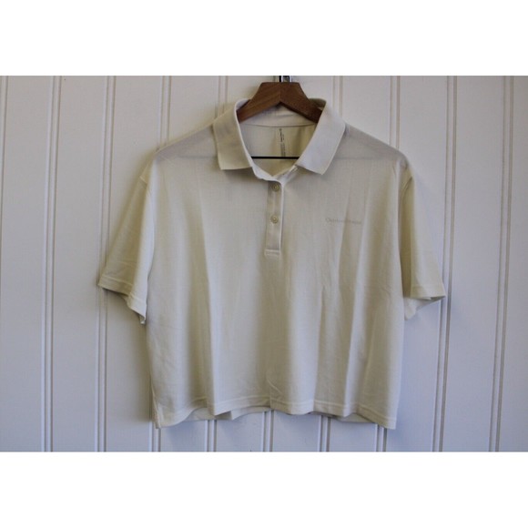 Outdoor Voices Birdie Cropped Polo shirt‎ size XXLarge XXL Milk stone off white - Picture 3 of 10